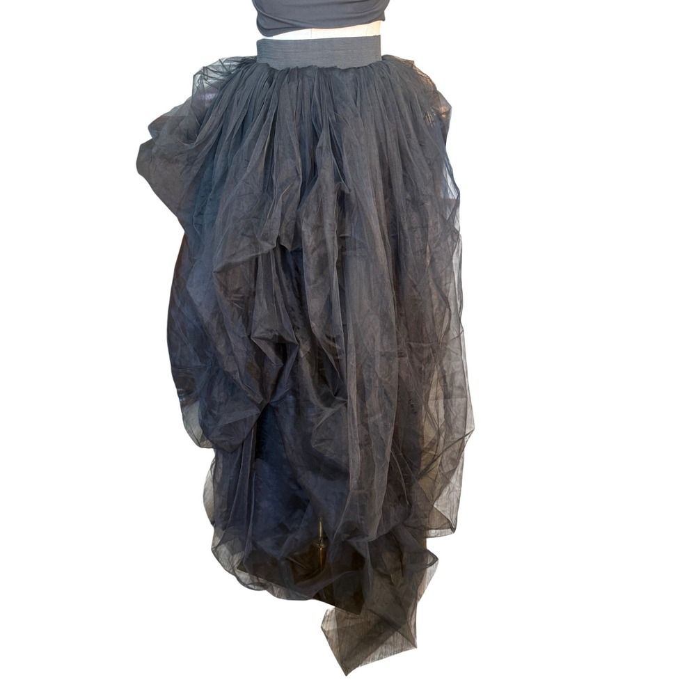 Black Witchy Gothic Tulle Maxi Skirt Size S Ren Faire Whimsigoth Fairy Grunge - Picture 6 of 7